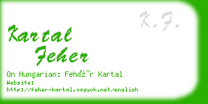 kartal feher business card